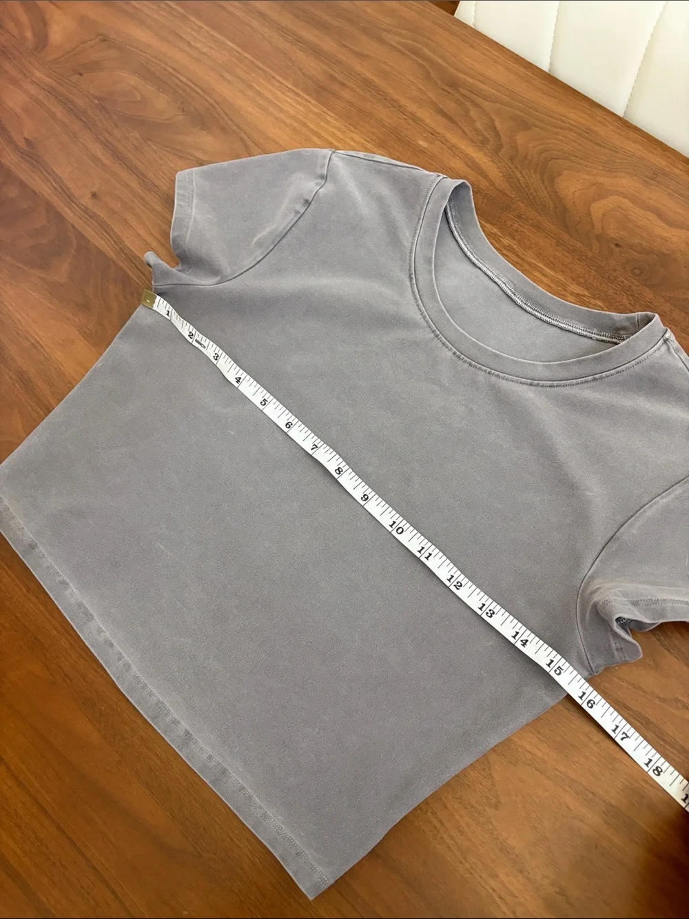 Alo Yoga Washed Alosoft Crop Finesse Short Sleeve shirt cool grey wash Size XS